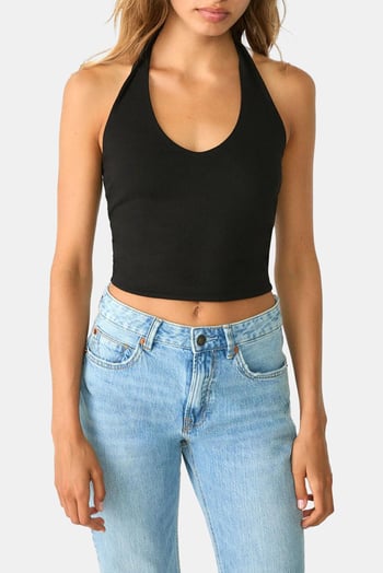 Siyah Halter Yaka Kadın Atlet Mg2529