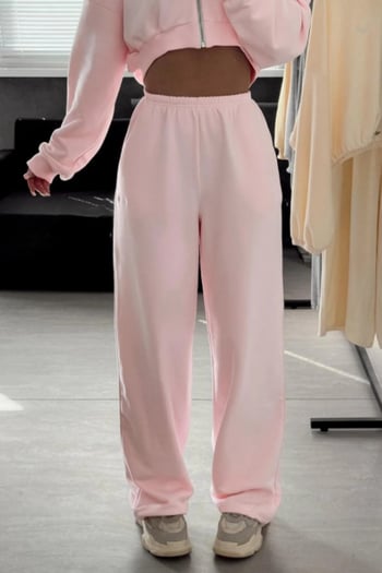 Pembe Barrel Fit Kadın Eşofman Altı MG2553
