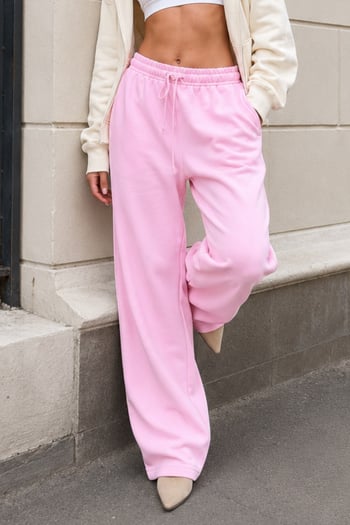 Pembe Barrel Fit Kadın Eşofman Altı MG2553