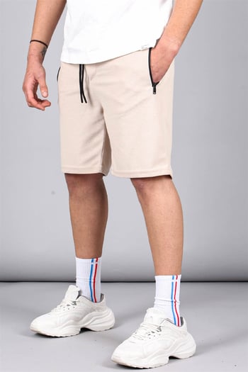 Men Beige Basic Shorts 5464 