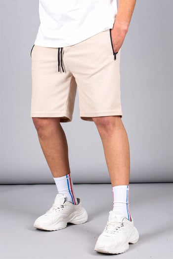 Men Beige Basic Shorts 5464 
