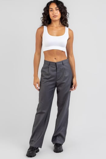 Beyaz Askılı Basic Crop Top Bluz MG1757