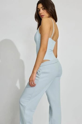Bebe Mavisi Askılı Kadın Bodysuit Mg2542