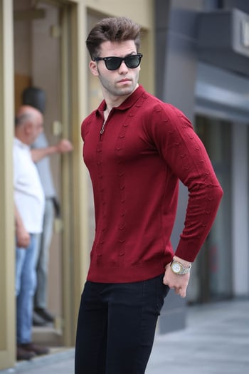 Maroon Knitwear Sweater 5606