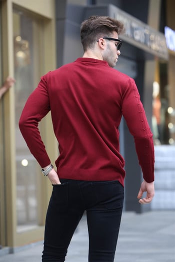 Maroon Knitwear Sweater 5606