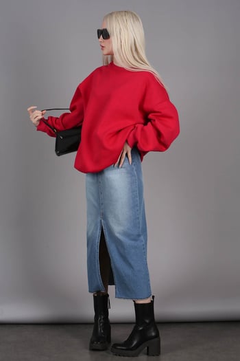 Ice Blue Jeans Skirt MG1558