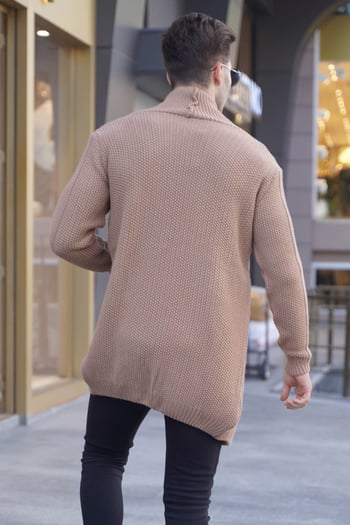 Camel Basic Knitted Cardigan 5996