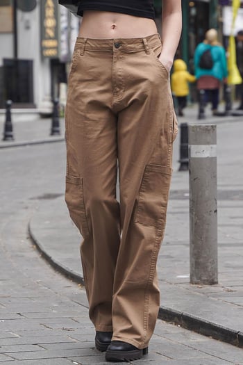 Camel Straight Fit Kargo Pantolon MG1601