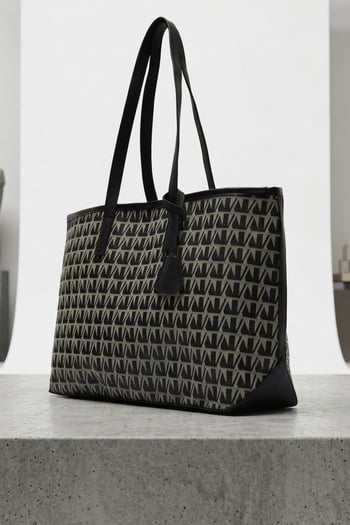 Michelle Siyah Monogram Omuz Çantası MG2838