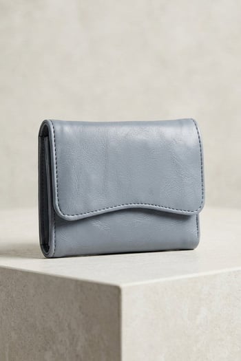Mavi Katlanır Kapaklı Mini Cüzdan MG2843