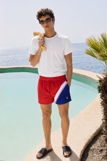 Madmext Red Swim Wear Short for Men 4265