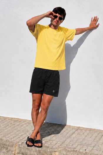Madmext Siyah Basic Deniz Şortu 4262