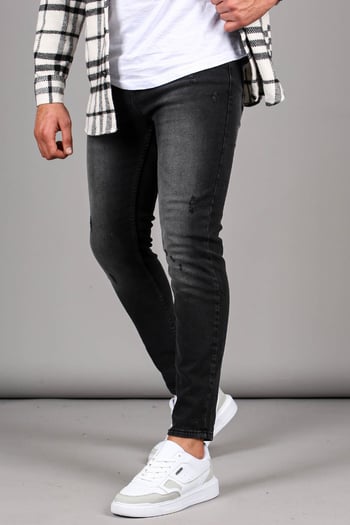 Black Straight Leg Jeans 6330