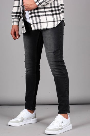 Black Straight Leg Jeans 6330