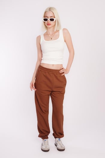 Kahverengi Comfort Fit Eşofman Altı MG1353