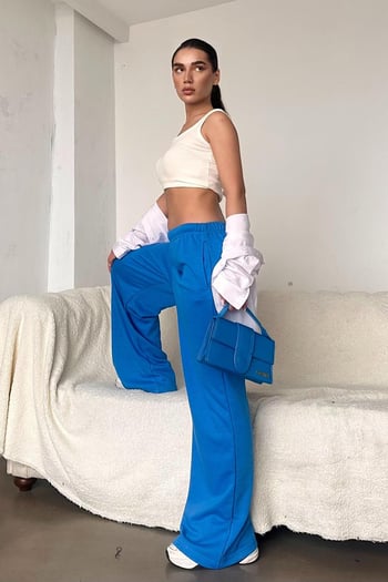 Saks Bol Paça Kadın Eşofman Altı MG2279