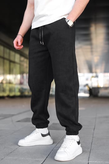 Siyah Batik Desenli Jogger Eşofman Altı E6582