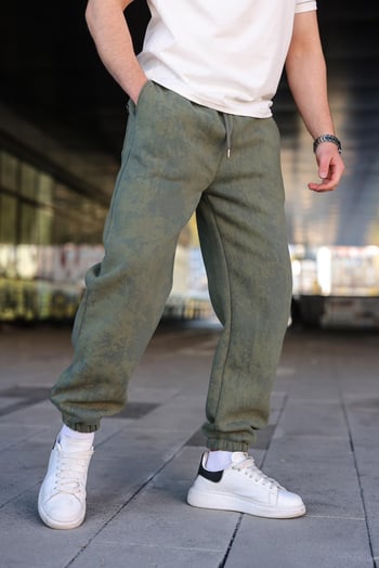 Haki Batik Desenli Jogger Eşofman Altı E6582
