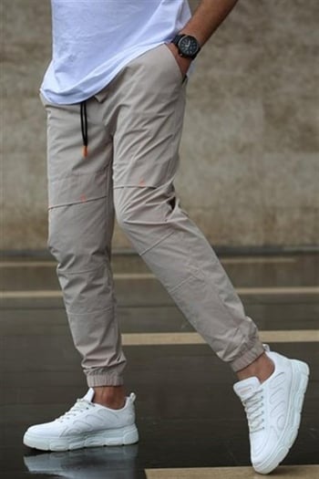 Madmext Men Basic Beige Sweatpants 5412