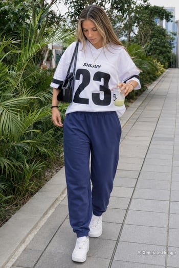 Lacivert Comfort Fit Basic Eşofman Altı MG1635