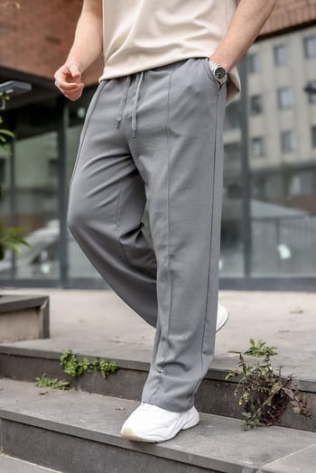 Füme Önü Dikiş Detaylı Relaxed Fit Erkek Eşofman Altı E6590
