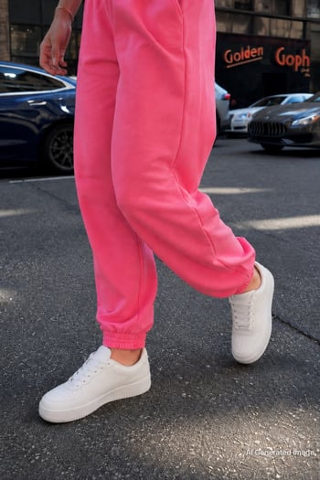 Fuşya Comfort Fit Basic Eşofman Altı MG1635