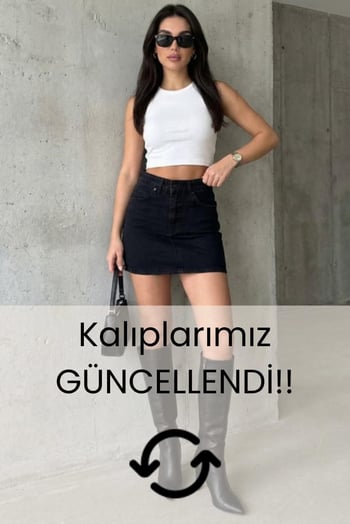 Siyah Mini Jean Etek MG2099