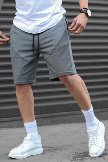 Men Smoke Gray Capri Shorts