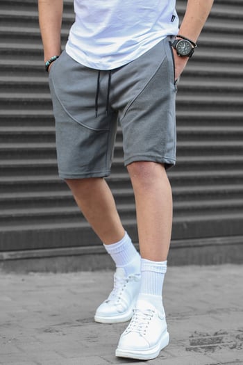 Men Smoke Gray Capri Shorts
