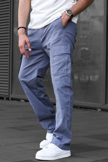 Füme Erkek Kargo Cep Baggy Pantolon 6811