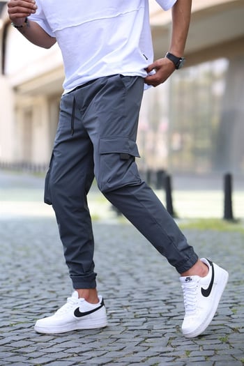 Füme Kargo Cep Erkek Jogger Pantolon 5461