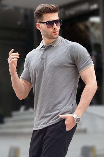 Füme Polo Yaka Regular Fit Erkek T-shirt 6110