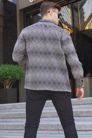 Gri Desenli Erkek Oduncu Gömlek 6711