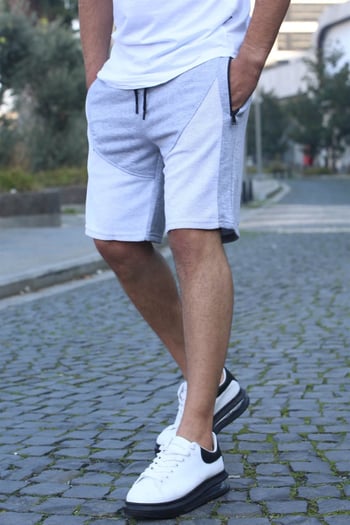 Men Gray Capri Shorts