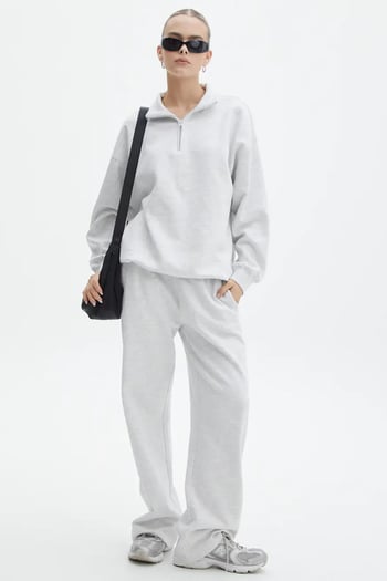 Grimelanj Fermuar Detaylı Oversize Sweatshirt MG1933