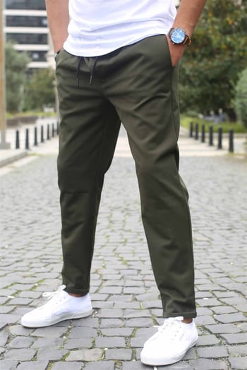 Khaki Basic Jogger Trousers 5486