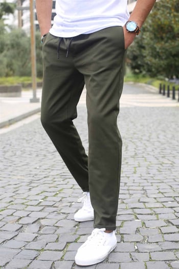 Khaki Basic Jogger Trousers 5486
