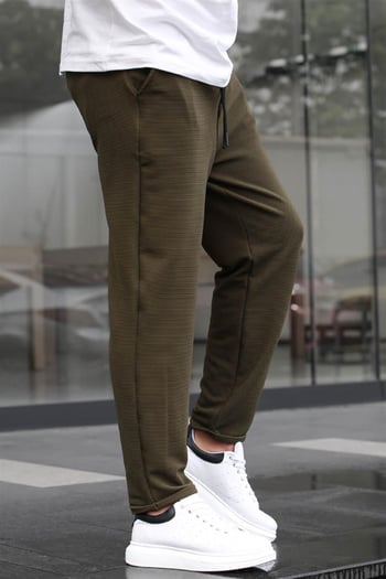 Haki Basic Waffle Kumaş Erkek Pantolon 6509
