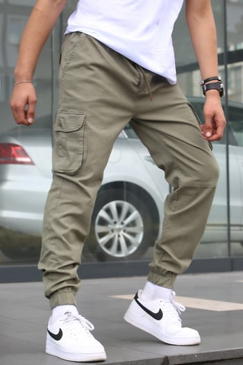 Khaki Slim Fit Jogger Trousers 5740