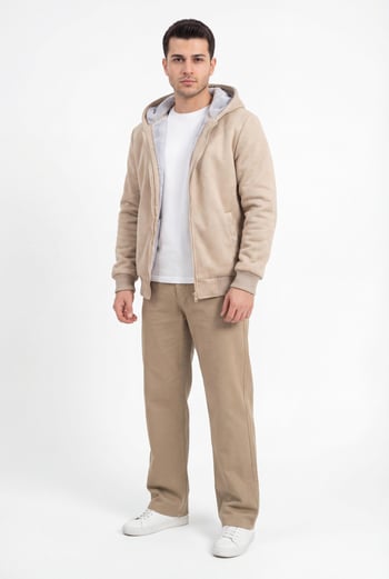 Madmext İçi Kürklü Bej Hırka 22377