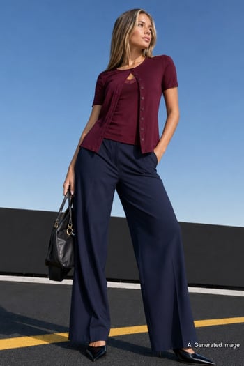 Bordo Dantel Detaylı Slim Fit Kısa Kol Kadın Hırka MG2710