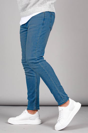 Madmext Men Skin Fit Navy Blue Jeans 5712