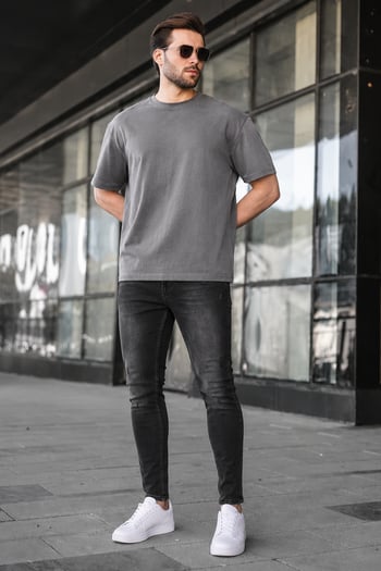 Black Straight Leg Jeans 6330