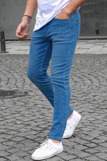 Madmext Men Skin Fit Navy Blue Jeans 5712
