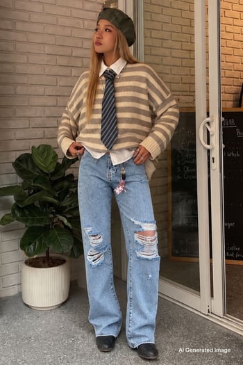 Açık Mavi Straight Fit Jean MG2031