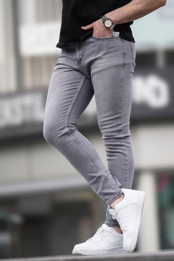 Gray Skinny Fit Jeans 6322