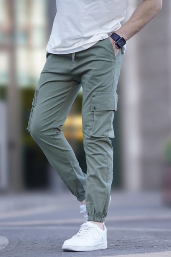 Madmext Mint Yeşili Dar Paça Kargo Cep Erkek Pantolon 5647