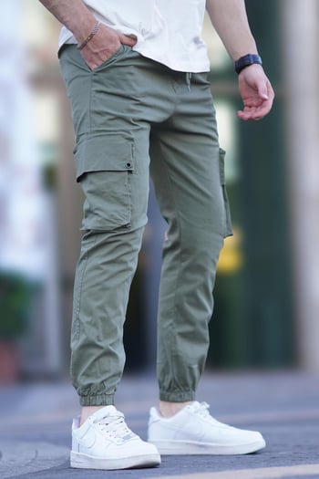 Madmext Mint Yeşili Dar Paça Kargo Cep Erkek Pantolon 5647