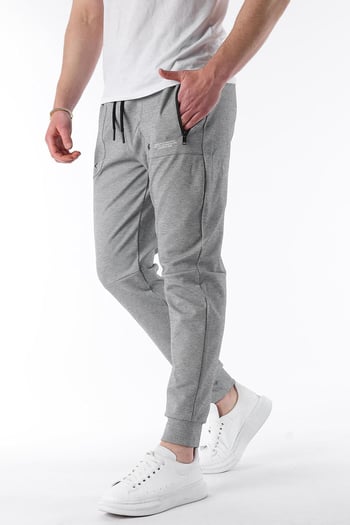 Gri Cep Detaylı Jogger Pantolon 5484