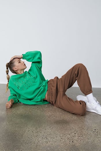 Women Camel Oversize Sweatpants MG1235